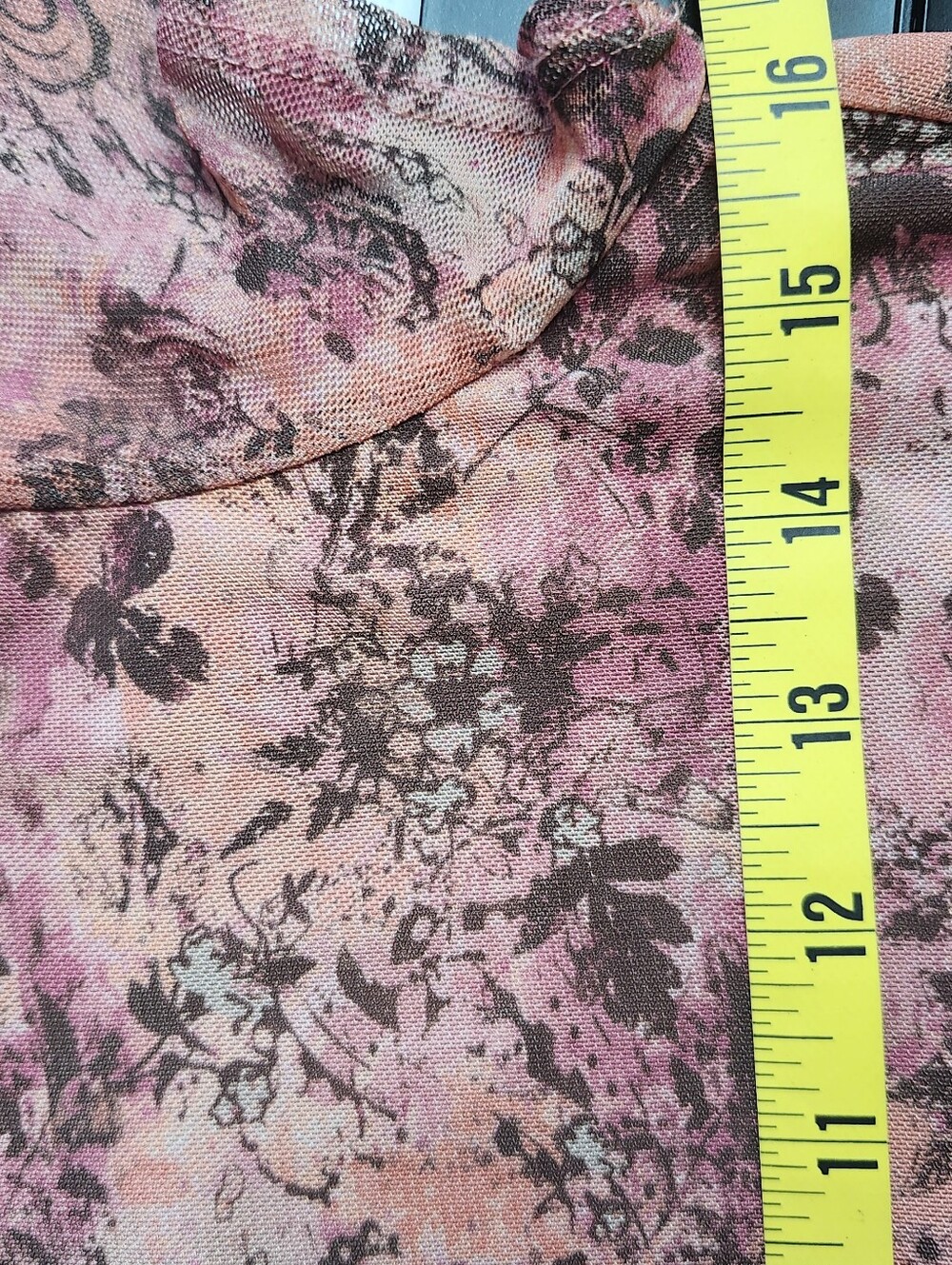90s Grunge Pink Floral Short Sleeve Mesh Midi Dress - Picture 6 of 9
